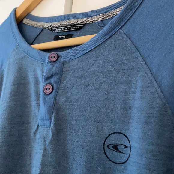 O’Neill Blue 3/4 Sleeve Tee - Medium - Picture 2 of 4